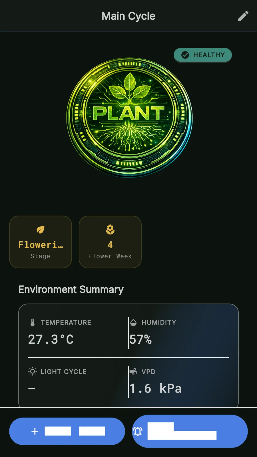 AGS app · development preview · Grow journal